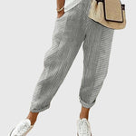 Women's Elegant Autumn Pants in Light Gray