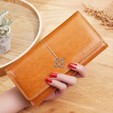 Women's Bag – Bifold Leather Wallet in Brown