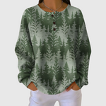 Classic Christmas Sweater Featuring Timeless Tree Design in Green