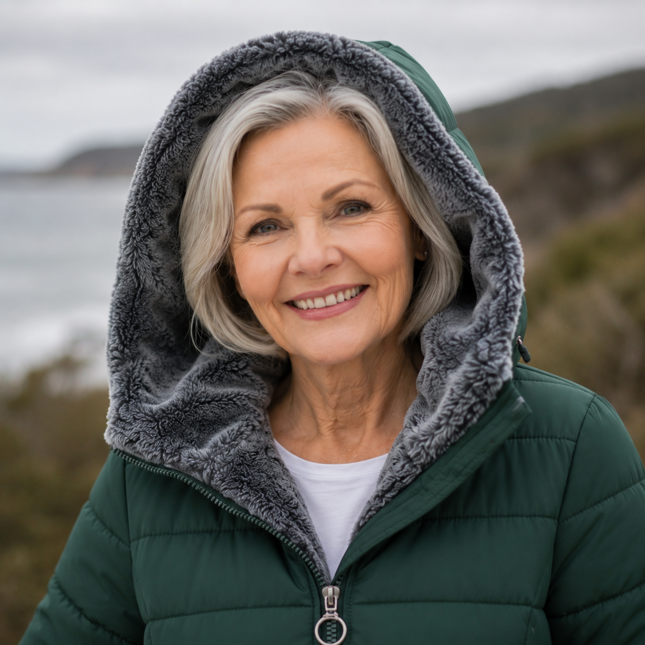 Women's Hooded Quilted Winter Coat, photo 4