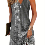 Women's Timeless Sleeveless Mini Dress in Gray