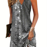 Women's Timeless Sleeveless Mini Dress in Gray