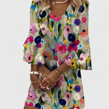 Women's Elegant Mini Dress in Multicolored