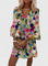 Women's Elegant Mini Dress in Multicolored