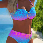 Halter Neck Leopard Print Gradient Swimsuit, photo 17