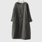 Women's Relaxed Corduroy Midi Dress in Gray