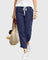 Women's Elegant Summer Pants in Navy Blue
