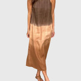 Women's Stylish Print Dress in Brown