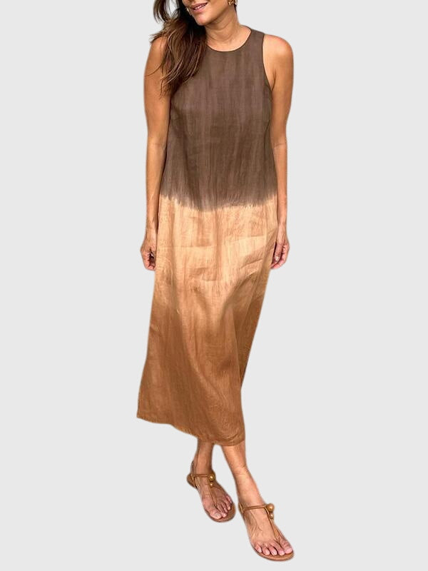 Women's Stylish Print Dress in Brown