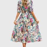 Women's Flattering Floral Midi Dress, photo 2