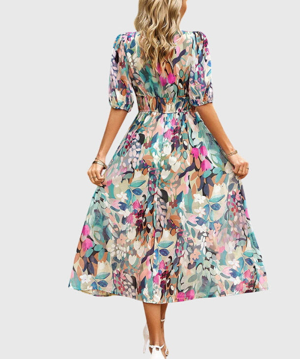 Women's Flattering Floral Midi Dress, photo 2