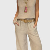 Women's Bohemian Two-Piece Set in Khaki