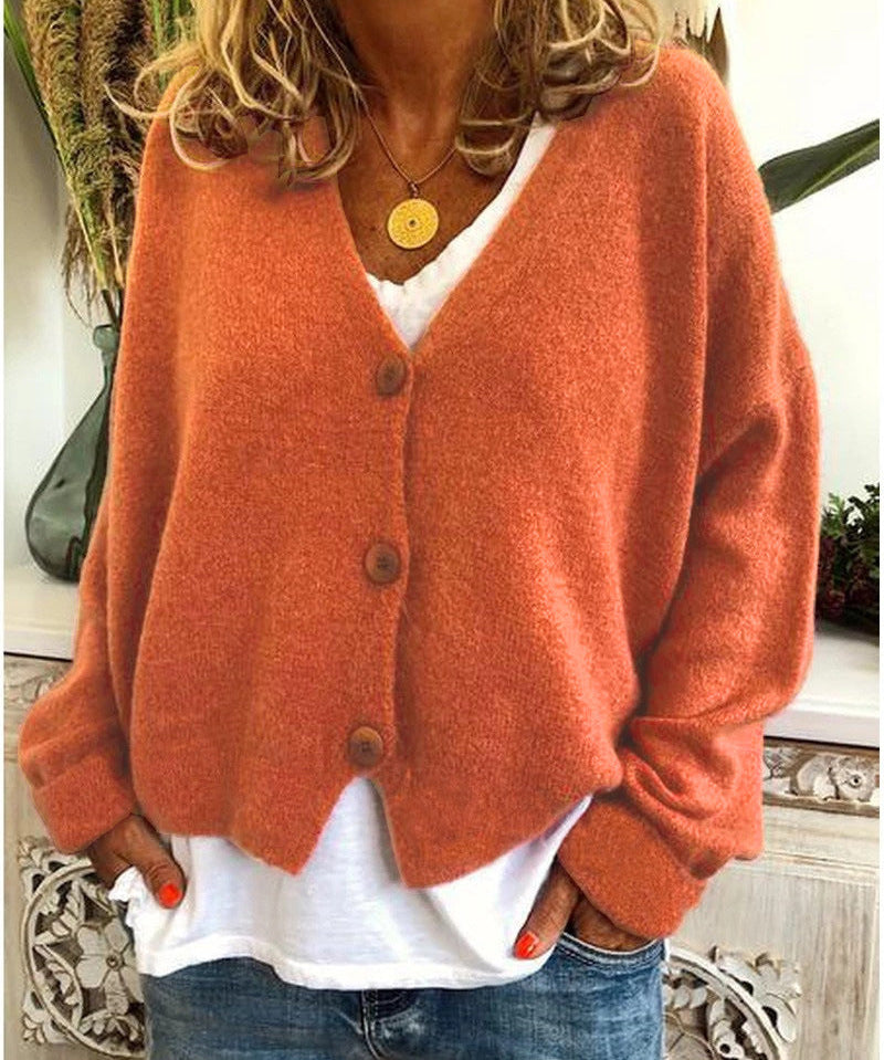 Shannon Knit Cardigan in Orange