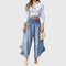 Women's Casual Pants with Fashionable Pleats in Blue