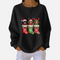 Retro Christmas Sweater Featuring Dog Design in Black