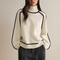 Women's Ribbed Turtleneck Sweater in Snow White