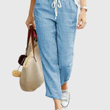 Women's Elegant Summer Pants in Blue