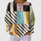 Women's Colorful Check Pattern Sweater in Art