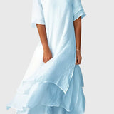 April Elegant Dress in Blue