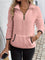 Women's Half-Zip Hoodie in Pink