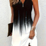 Women's Timeless Sleeveless Mini Dress in Black and White
