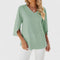 Women's Elegant Blouse – Athena in Classic Green