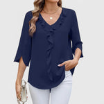 Women's Elegant Blouse – Athena in Blue
