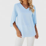 Women's Elegant Blouse – Athena in Classic Blue