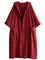 Women's Long Oversized Coat in Red