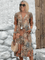 Women's Ocean Breeze Summer Midi Dress in Sandy Beige