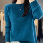 Women's Cozy Cotton Sweater in Seafoam Green