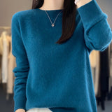 Women's Cozy Cotton Sweater in Seafoam Green