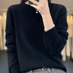 Women's Cozy Cotton Sweater in Black