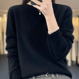 Women's Cozy Cotton Sweater in Black