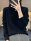 Women's Cozy Cotton Sweater in Black