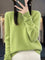 Women's Cozy Cotton Sweater in Fruit Green