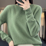 Women's Cozy Cotton Sweater in Turquoise