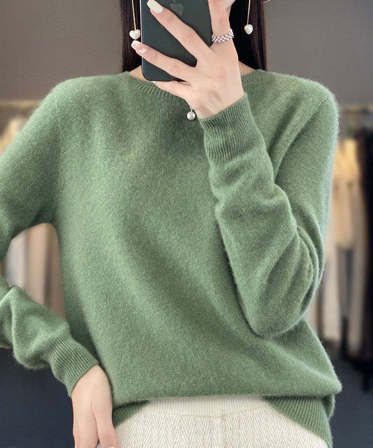 Women's Cozy Cotton Sweater in Turquoise