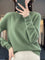 Women's Cozy Cotton Sweater in Turquoise