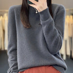 Women's Cozy Cotton Sweater in Dark Gray