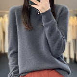 Women's Cozy Cotton Sweater in Dark Gray