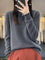 Women's Cozy Cotton Sweater in Dark Gray