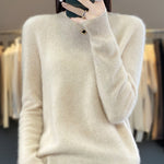 Women's Cozy Cotton Sweater in Beige