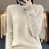 Women's Cozy Cotton Sweater in Beige