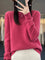 Women's Cozy Cotton Sweater in Raspberry Red