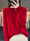 Women's Cozy Cotton Sweater in Red