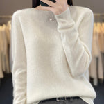 Women's Cozy Cotton Sweater in White