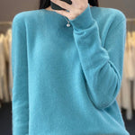 Women's Cozy Cotton Sweater in Blue Plus
