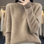 Women's Cozy Cotton Sweater in Camel