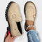 Women's Round Toe Casual Loafers in Beige